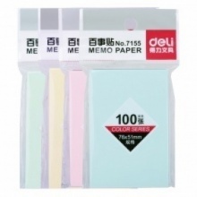得力（deli） 7155 彩色便利贴76×51...