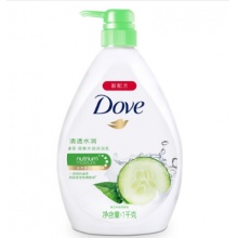 多芬(Dove)沐浴露1000g 清透水润 清爽水润沐浴乳