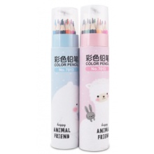 得力（deli） 7013 18色彩色铅笔 桶装...