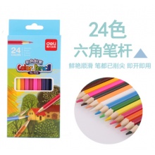 得力（deli）彩色铅笔7018 24色 盒装_