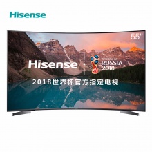 海信（Hisense）LED55E7C 55英寸 超高清4K 曲面电视 HDR 丰富影视教育资源（黑色）