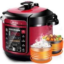 美的（Midea） 电压力锅 一锅双胆 七段调压 收汁入味WQC50/60A5 5L高压锅 5L WQC50A5