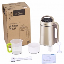 美的（Midea）豆浆机家用生磨可约时约温破壁免滤快速制浆1.3L多功能HC13J61