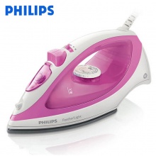 飞利浦（PHILIPS）电熨斗家用 烫斗 蒸汽手熨烫机 手持挂烫机 GC1418 粉色