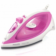 飞利浦（PHILIPS）蒸汽电熨斗烫斗家用蒸汽熨衣机 便捷立式手持迷你电烫斗 樱花粉GC1418/02-1000W不黏底板