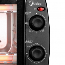 美的（Midea）T1-L101B 家用多功能迷你小烤箱 10升家用容量 双层烤位