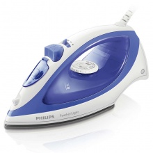 飞利浦（PHILIPS） 家用蒸汽电熨斗手持式迷你电烫斗 不粘底板自动除皱 GC1418 蓝色