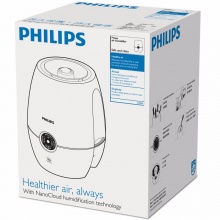 飞利浦(PHILIPS)加湿器 4L大容量 上加水 纳米无雾带除菌盒 静音办公室卧室家用加湿 HU4903/02暗金属银色