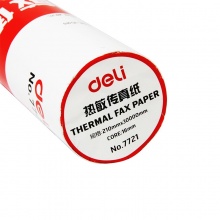 得力（deli） 7721 55g铜版纸热敏传真纸(白) 1卷装 210mm*300000mm