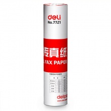 得力（deli） 7721 55g铜版纸热敏传真纸(白) 1卷装 210mm*300000mm