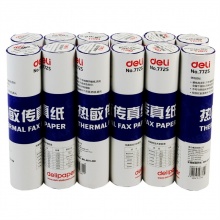 得力（deli） 7725 热敏传真纸216mm*30y 12卷/盒