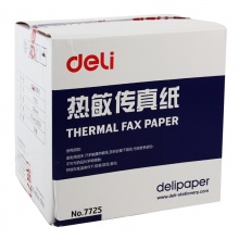 得力（deli） 7725 热敏传真纸216mm*30y 12卷/盒
