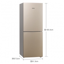 西门子（SIEMENS） BCD-265(KG28EV2S0C) 双门冰箱 LED灯 节能 电脑控温 浅金色