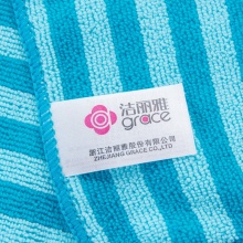 洁丽雅聚酯纤维加厚方巾 小毛巾 擦手巾洗碗巾带挂钩 6657 混色6条装