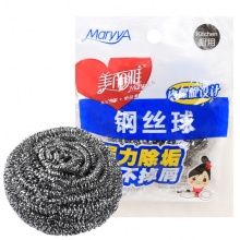 美丽雅 钢丝球1只装 钢丝刷清洁球 HC06263