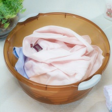 茶花 塑料盆洗脸盆38CM把手防滑盆 03431K