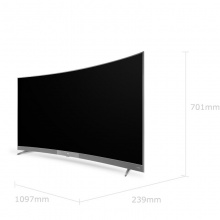 TCL 49A950C 49英寸32核人工智能 HDR曲面超薄4K电视金属机身（枪色）