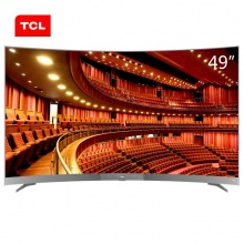 TCL 49A950C 49英寸32核人工智能 HDR曲面超薄4K电视金属机身（枪色）