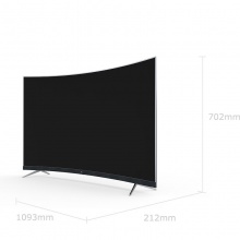 TCL 49T3 49英寸超高清34核人工智能曲面 7.9mm金属超薄4K电视（枪色）