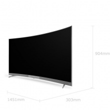 TCL 65A950C 65英寸32核人工智能 HDR曲面超薄4K电视金属机身（枪色）