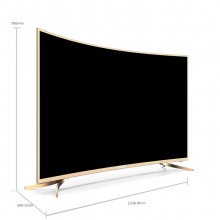康佳（KONKA）LED55UC6 55英寸超薄金属曲面 42核4K HDR人工智能电视 2GB+16GB