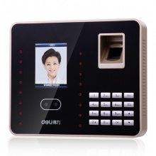 得力（deli） 33155 面部指纹混合识别免软件考勤机 人脸识别+指纹识别+密码验证三合一智能打卡机 支持局域网