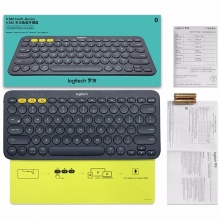 罗技（Logitech）K380多设备蓝牙键盘 平板IPAD键盘 时尚便携 超薄巧克力按键 蓝牙鼠标伴侣 深灰色