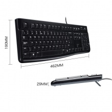罗技（Logitech）K120 有线USB键盘