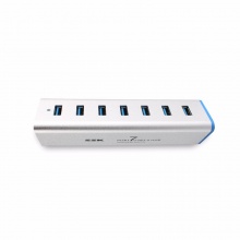 飚王（SSK）SHU370 铁三角USB3.0高速七口分线器 多功能扩展集线器HUB 带电源适配器