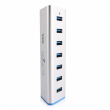 飚王（SSK）SHU370 铁三角USB3.0高速七口分线器 多功能扩展集线器HUB 带电源适配器