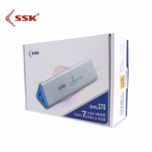 飚王（SSK）SHU370 铁三角USB3.0高速七口分线器 多功能扩展集线器HUB 带电源适配器