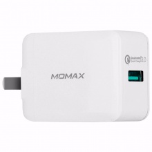摩米士（MOMAX）QC3.0快充充电器 18W闪充充电头USB快充电源适配器 苹果安卓手机平板通用 白色
