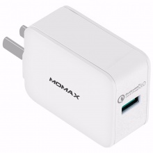摩米士（MOMAX）QC3.0快充充电器 18W闪充充电头USB快充电源适配器 苹果安卓手机平板通用 白色