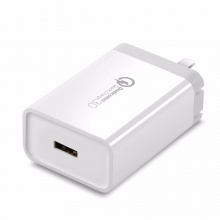 绿联 QC3.0充电器 华为FCP闪充充电头 USB快充充电器插头 苹果安卓手机电源适配器 支持荣耀小米5/6 40711 白