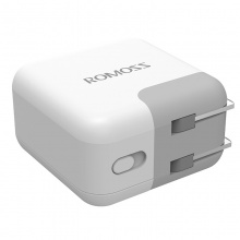 罗马仕（ROMOSS）AC12S双USB 适配器快充2.1A 手机/平板/移动电源通用插头 可换插脚旅行充电器