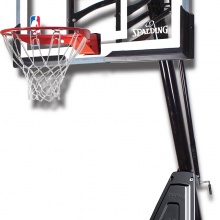 斯伯丁 Spalding 手摇式螺杆调节篮球架便携式60英寸矩形篮板篮球框 68562