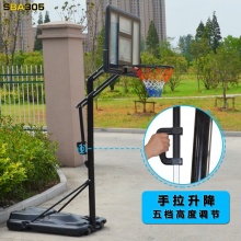 成人标准篮球架 可升降篮球框移动简易篮球架 家用户外儿童 020Y配实心圈（幼儿园豪华款）
