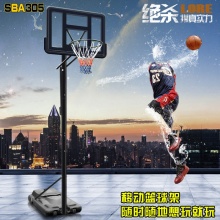 成人标准篮球架 可升降篮球框移动简易篮球架 家用户外儿童 020配实心圈
