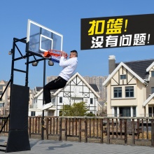 篮球架家用标准篮球框成人户外可扣篮可升降移动训练篮球架 大号豪华款配PC篮板（155*92cm）