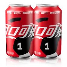 可口可乐 Coca-Cola 汽水饮料 碳酸饮料 330ML*24罐整箱装
