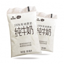 新希望 牧场原奶 新鲜纯牛奶 180ml*16袋/箱