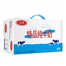 三元（SAN YUAN）特品纯牛奶250ml*24礼盒装