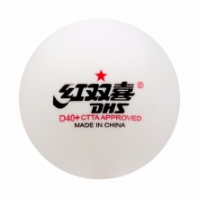 红双喜 乒乓球一星比赛球 赛顶新材料40+兵乓球 赛顶40+一星10只装白色乒乓球