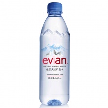 依云（evian）天然矿泉水 500ml*24瓶...