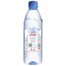 依云（evian）天然矿泉水 500ml*24瓶 整箱