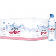 依云（evian）天然矿泉水 500ml*24瓶 整箱