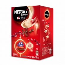 雀巢咖啡（Nescafe） 速溶咖啡原味1+2咖啡粉饮品100条分享装礼盒1500g