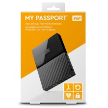 西部数据（WD）My Passport 1TB 2.5英寸 经典黑 移动硬盘 WDBYNN0010BBK