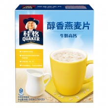 桂格 早餐谷物 不含反式脂肪酸 醇香燕麦片牛奶高...