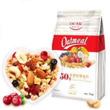 欧扎克 50%水果坚果麦片 什锦即食谷物早餐 冲...
